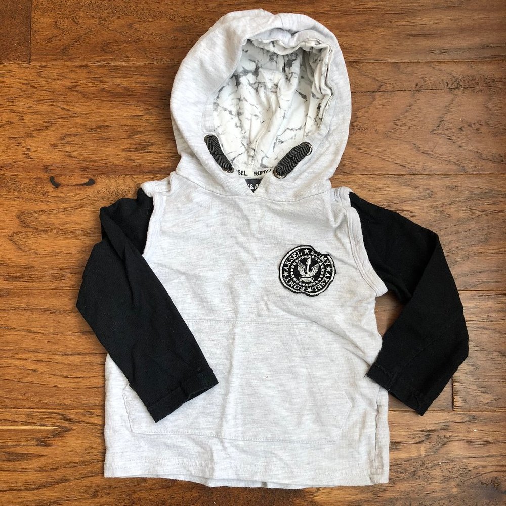 Romy & Aksel Grey and Black Hoodie